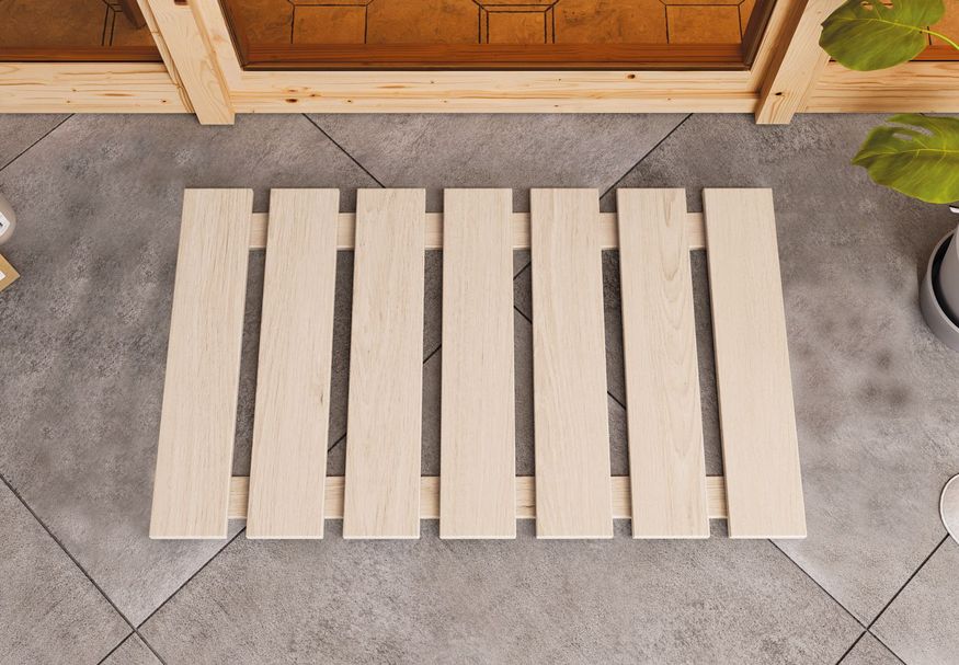 Foto van Karibu vloerrooster Premium - espenhout (71323)