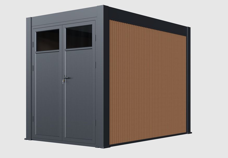 Porchenzo tuinhuis Prestige 3x2 - teak* Foto van Porchenzo tuinhuis Prestige 3x2 - teak*