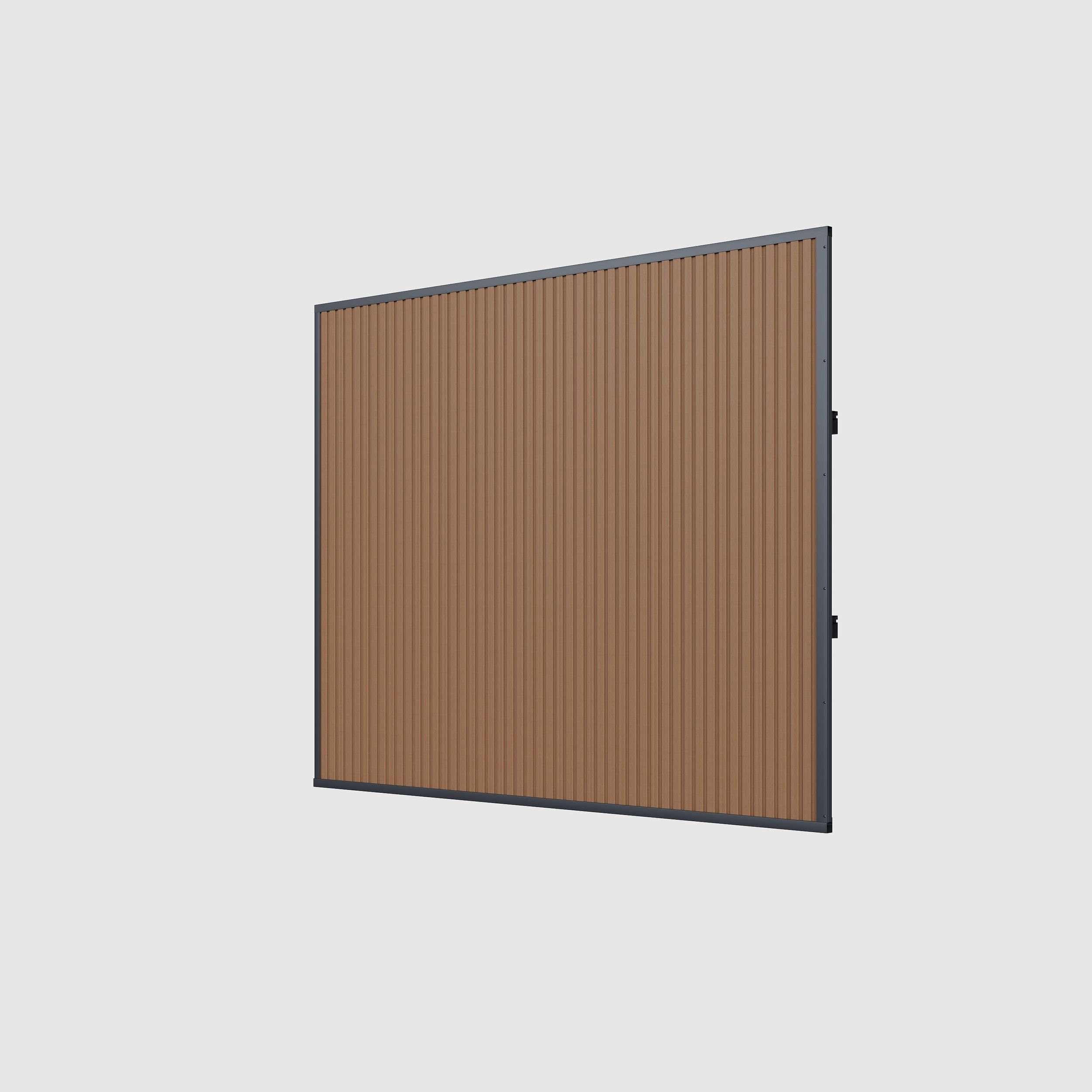 Foto van Porchenzo WPC design wand 300 cm - teak
