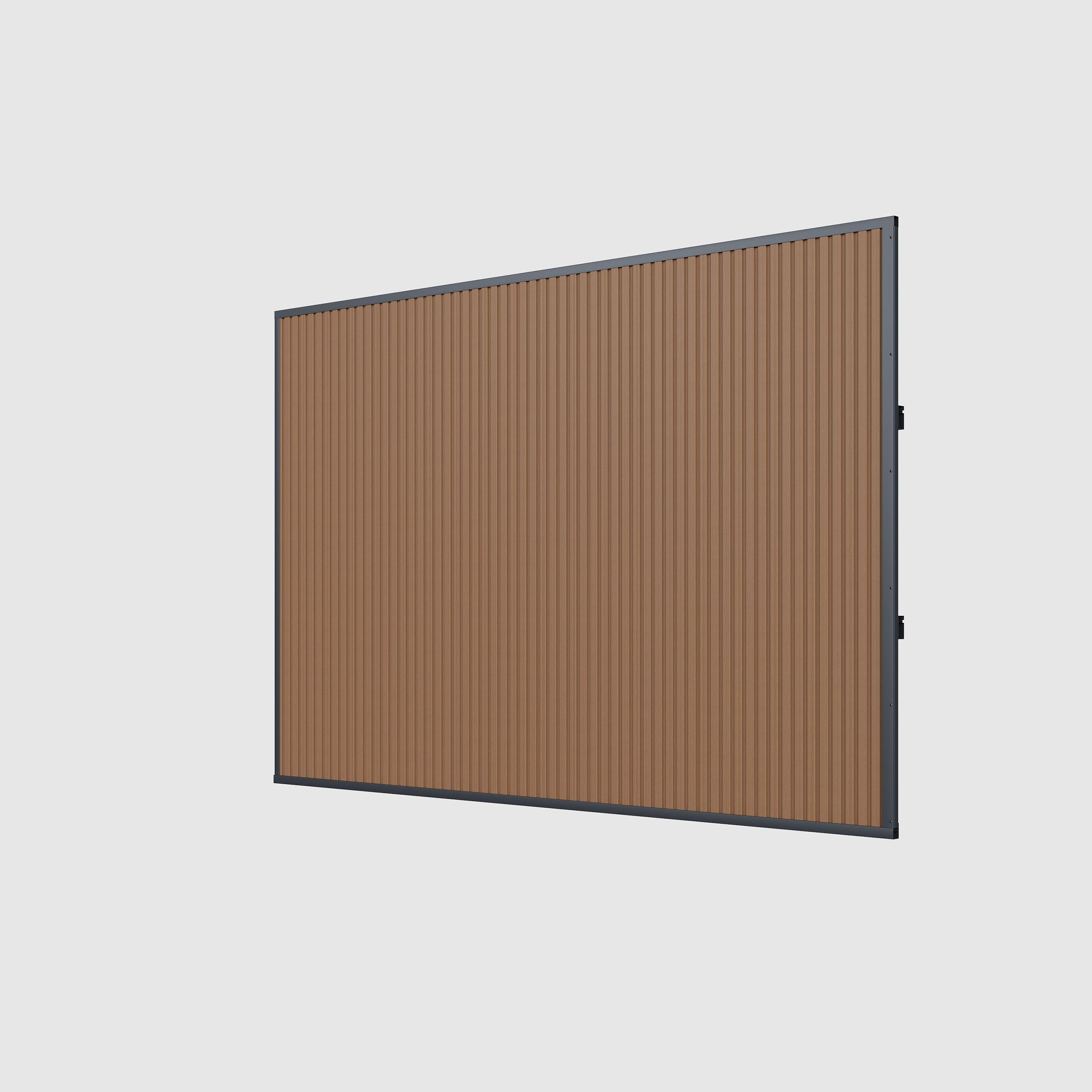 Foto van Porchenzo WPC design wand 360 cm - teak