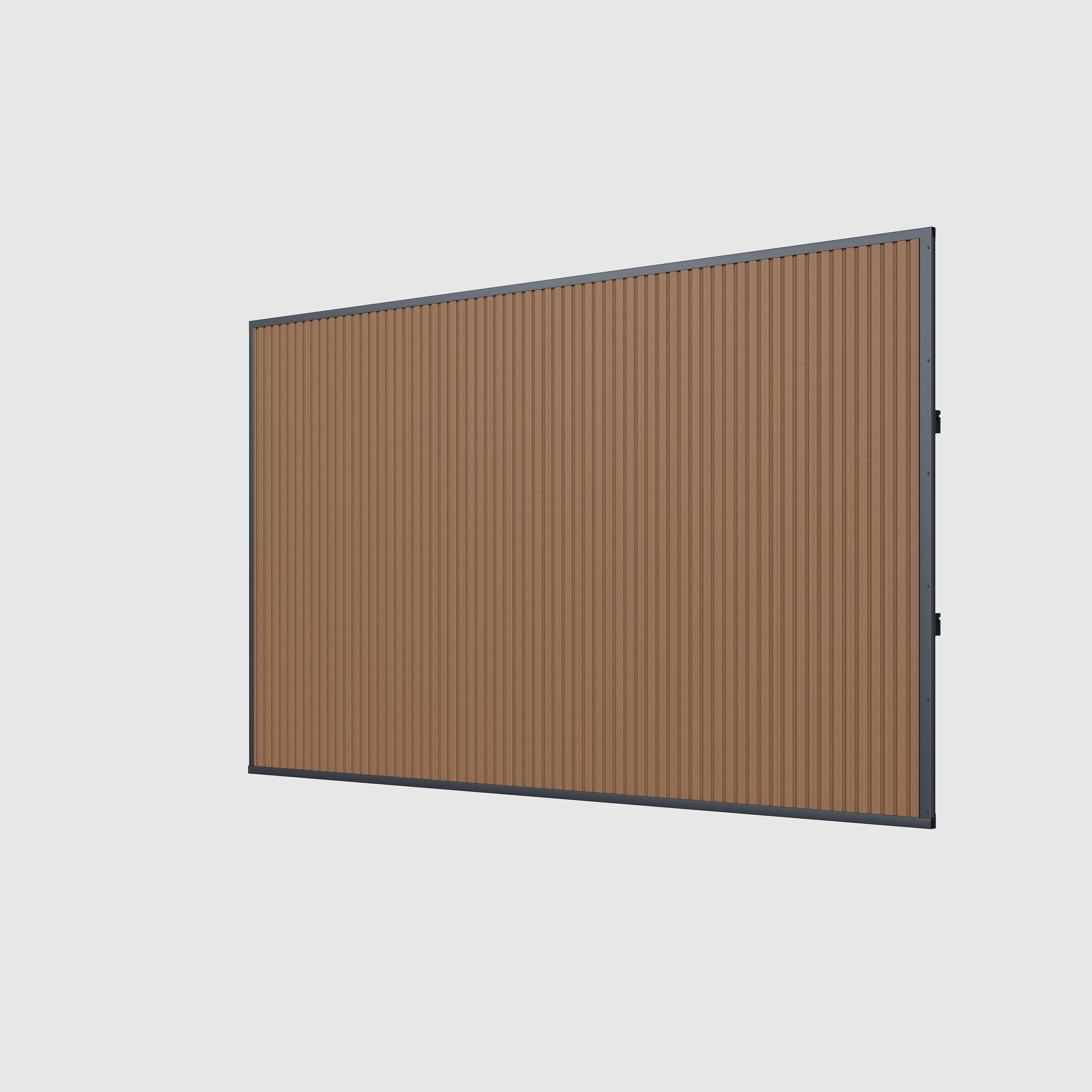 Foto van Porchenzo WPC design wand 400 cm - teak