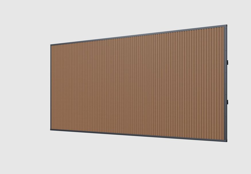 Foto van Porchenzo WPC design wand 530 cm - teak*