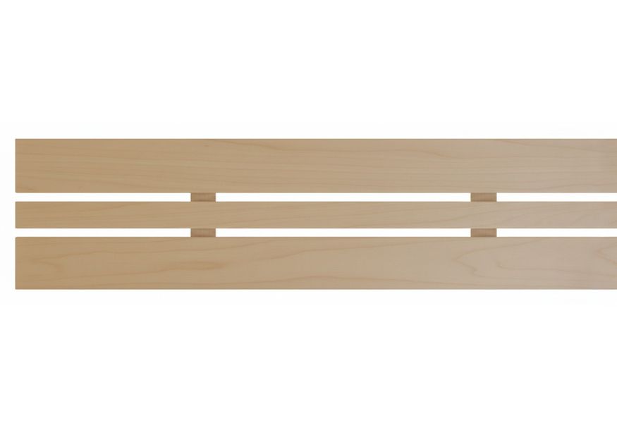 Rugleuning Drebuline 3 lats espenhout - per m1 Foto van Rugleuning Drebuline 3 lats espenhout - per m1