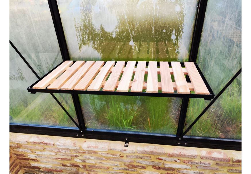 Foto van ACD schap 1 ruit breed met houten inleg - ALU