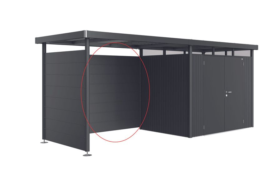 Foto van Biohort Achterwand Zijdak Highline H2-H5 Donkergrijs metallic