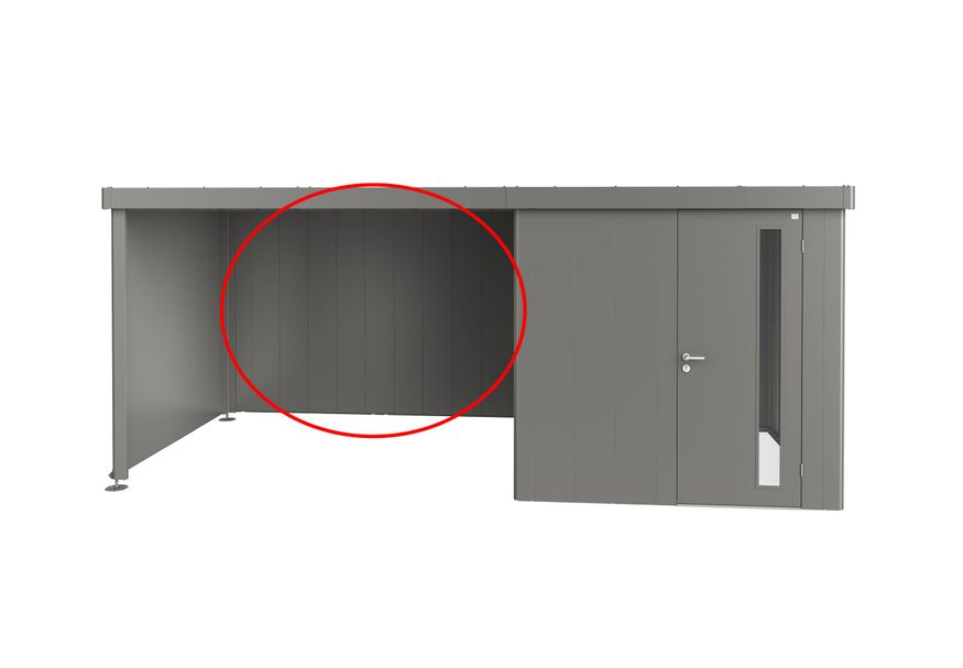 Foto van Biohort Achterwand voor Zijdak voor berging Neo kwartsgrijs-metallic