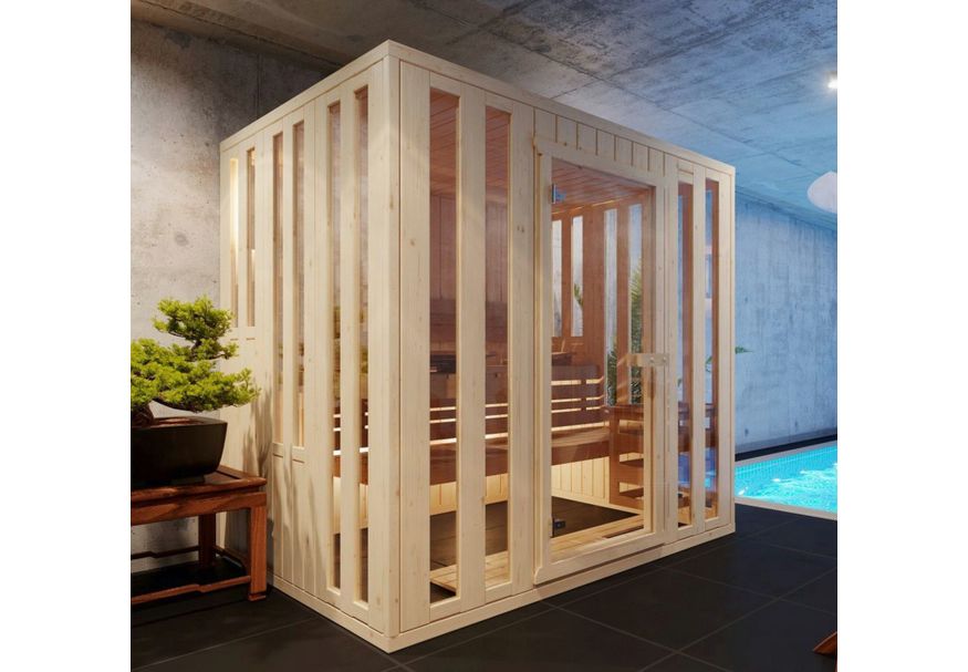 Azalp binnensauna Alku 212x199 cm Foto van Azalp binnensauna Alku 212x199 cm