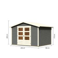 Foto van Karibu 9223 Amberg 4 tuinhuis terragrijs
