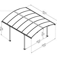 Foto van Palram - Canopia Arcadia 4300 Aluminium Carport