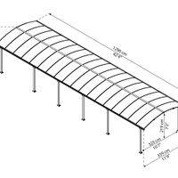 Foto van Palram - Canopia Arcadia 12700 Aluminium Carport