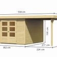 Foto van Karibu Askola 6 tuinhuis met overkapping 240 cm (73249)