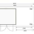 Foto van Karibu Askola 3.5 tuinhuis met overkapping 240 cm (77716)