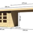 Foto van Karibu Askola 3 tuinhuis met overkapping 280 cm (77726)