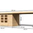 Foto van Karibu Askola 4 tuinhuis met overkapping 280 cm (77733)