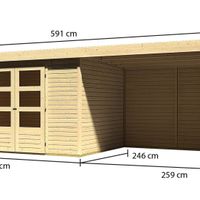 Foto der Karibu 77737 Askola 5 Gartenhaus Mit Markise