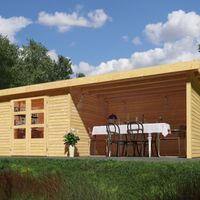Foto der Karibu 77737 Askola 5 Gartenhaus Mit Markise