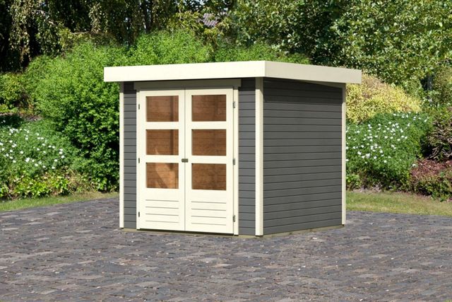 Foto der Karibu 73059 Askola 2 Gartenhaus - Gestrichen