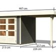 Foto von Karibu Askola 2 Gartenhaus mit Anbaudach 240 cm - Terragrau (82904)