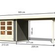 Foto van Karibu Askola 2 tuinhuis met overkapping 280 cm - terragrijs (82907)