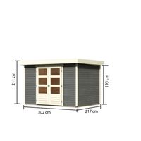 Foto van Karibu 91430 Askola 4 tuinhuis terragrijs