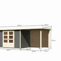 Foto van Karibu 9178 Askola 4 tuinhuis met veranda terragrijs