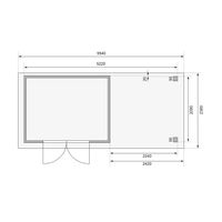 Foto van Karibu 92072 Askola 4 tuinhuis met veranda terragrijs