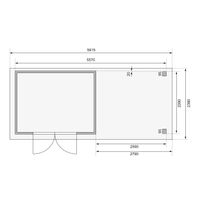 Foto der Karibu 92074 Askola 4 blockhaus mit veranda terragrau