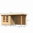 Foto von Karibu Askola 2 Gartenhaus mit Anbaudach 240 cm - Rückwand (9164)