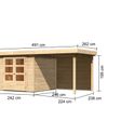 Foto von Karibu Askola 3.5 Gartenhaus mit Anbaudach 240 cm - Rückwand (9176)