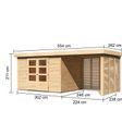 Foto von Karibu Askola 5 Gartenhaus mit Anbaudach 240 cm - lamellenwanden (9158)