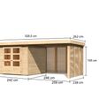 Foto von Karibu Askola 3.5 Gartenhaus mit Anbaudach 280 cm - lamellenwanden (9152)