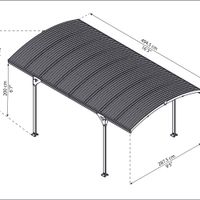 Foto van Palram - Canopia Atlas 5000 Aluminium Carport