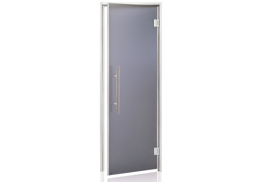 Hot Orange Stoombad deur Au Lux 70x190 cm, mat grijs Foto van Hot Orange Stoombad deur Au Lux 70x190 cm, mat grijs