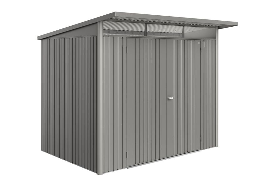 Biohort Berging AvantGarde ECO Gr. A5 kwartsgrijs-metallic Dubbele Deur Foto van Biohort Berging AvantGarde ECO Gr. A5 kwartsgrijs-metallic Dubbele Deur