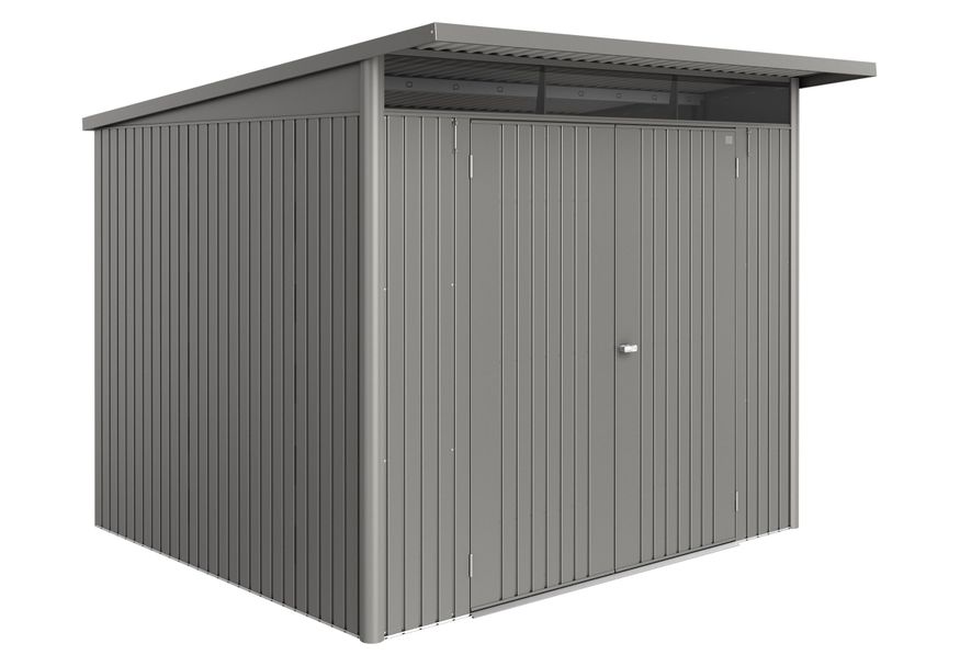 Biohort Berging AvantGarde ECO Gr. A6 kwartsgrijs-metallic Dubbele Deur Foto van Biohort Berging AvantGarde ECO Gr. A6 kwartsgrijs-metallic Dubbele Deur