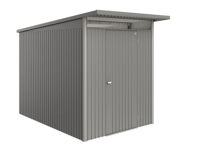 Biohort Berging AvantGarde ECO Gr. A3 kwartsgrijs-metallic Standaard deur Foto van Biohort Berging AvantGarde ECO Gr. A3 kwartsgrijs-metallic Standaard deur