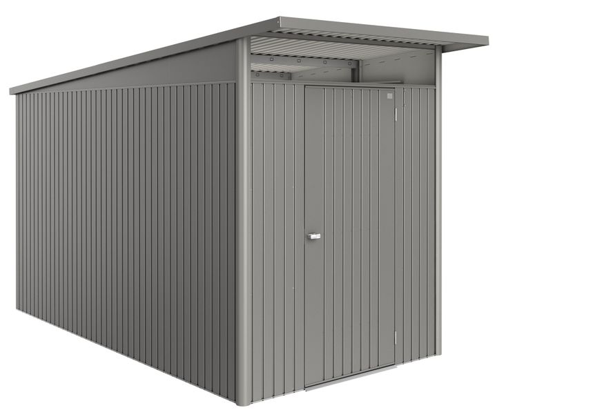 Biohort Berging AvantGarde ECO Gr. A4 kwartsgrijs-metallic Standaard. Deur Foto van Biohort Berging AvantGarde ECO Gr. A4 kwartsgrijs-metallic Standaard. Deur