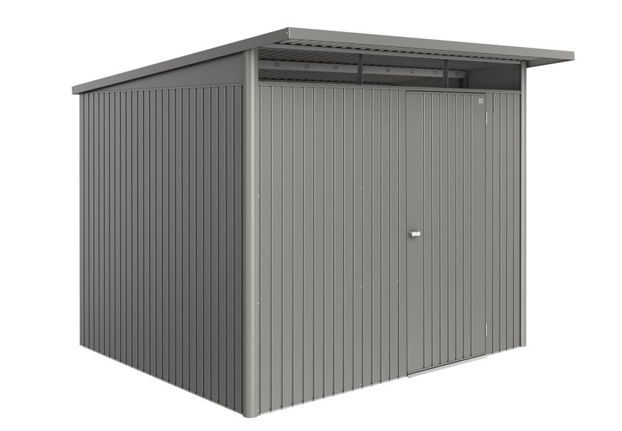 Biohort Berging AvantGarde ECO Gr. A6 kwartsgrijs-metallic Standaard deur Foto van Biohort Berging AvantGarde ECO Gr. A6 kwartsgrijs-metallic Standaard deur