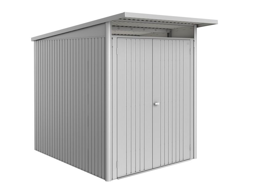 Foto van Biohort Berging AvantGarde ECO Gr. A2 zilver -metallic met Dubbele Deur smal