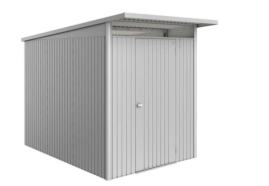 Biohort Berging AvantGarde ECO Gr. A3 zilver -metallic met Standaard deur Foto van Biohort Berging AvantGarde ECO Gr. A3 zilver -metallic met Standaard deur