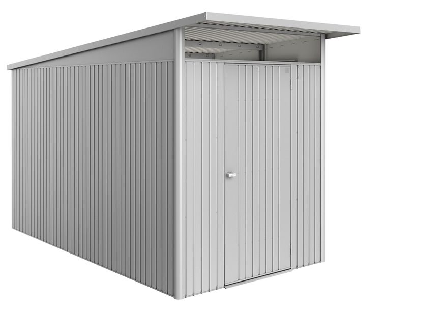 Biohort Berging AvantGarde ECO Gr. A4 zilver -metallic met Standaard deur Foto van Biohort Berging AvantGarde ECO Gr. A4 zilver -metallic met Standaard deur