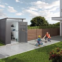 Foto van Biohort AvantGarde A5 metalen tuinhuis enkele deur