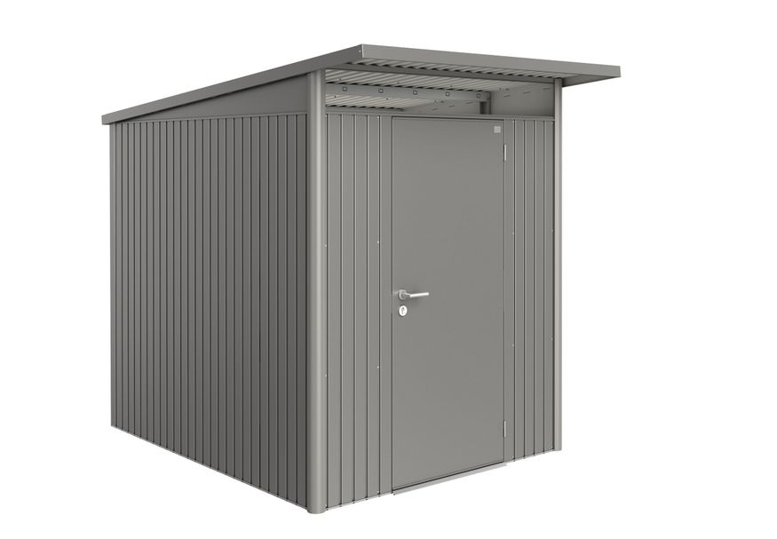 Biohort AvantGarde A2 metalen tuinhuis kwartsgrijs metallic enkele deur Foto van Biohort AvantGarde A2 metalen tuinhuis kwartsgrijs metallic enkele deur
