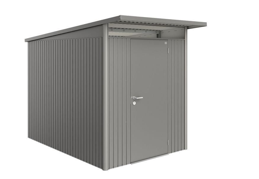 Biohort AvantGarde A3 metalen tuinhuis kwartsgrijs metallic enkele deur Foto van Biohort AvantGarde A3 metalen tuinhuis kwartsgrijs metallic enkele deur