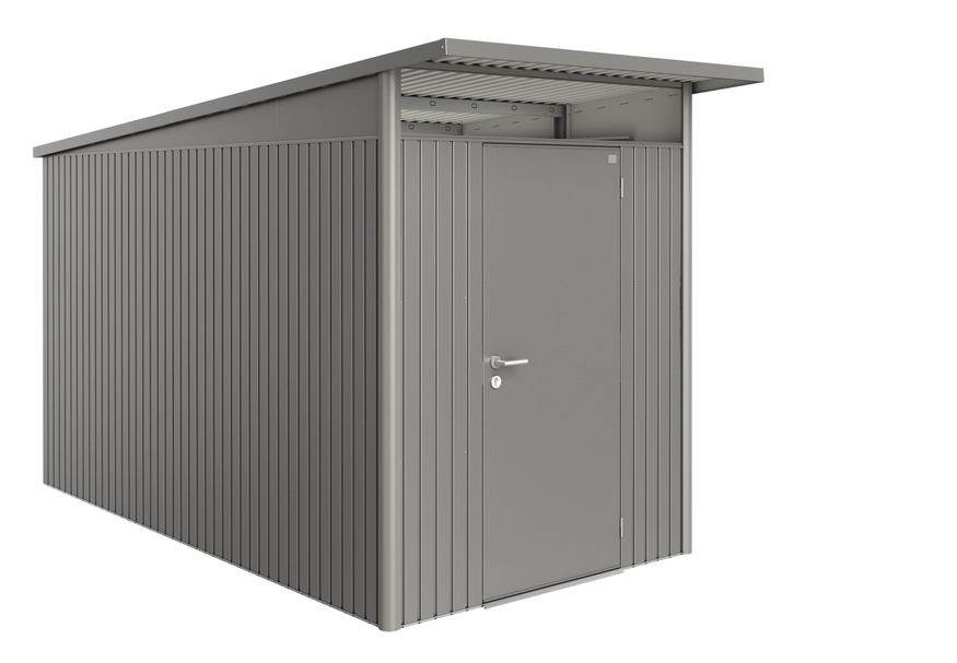 Biohort AvantGarde A4 metalen tuinhuis kwartsgrijs metallic enkele deur Foto van Biohort AvantGarde A4 metalen tuinhuis kwartsgrijs metallic enkele deur