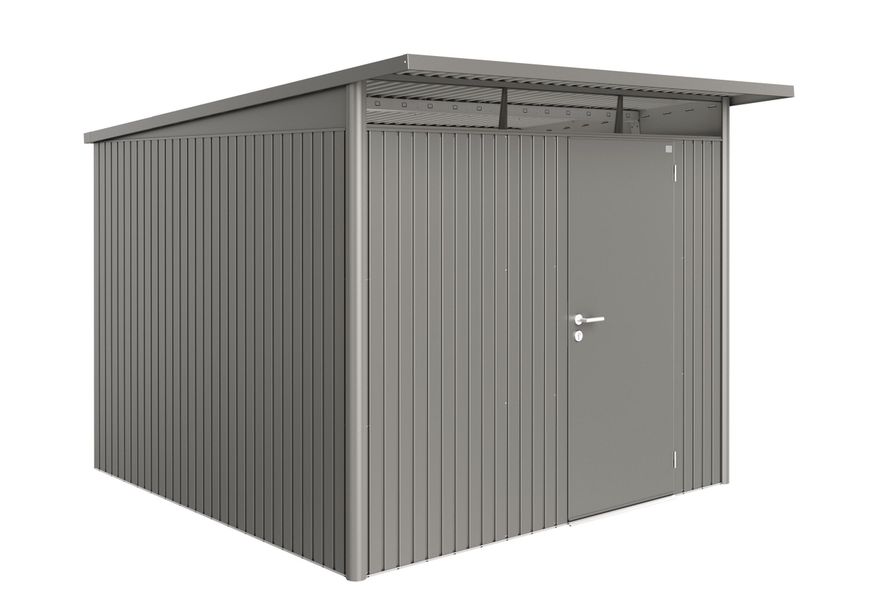 Biohort AvantGarde A7 metalen tuinhuis kwartsgrijs metallic enkele deur Foto van Biohort AvantGarde A7 metalen tuinhuis kwartsgrijs metallic enkele deur