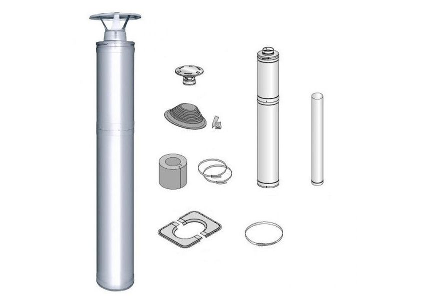 Harvia Stahlschornstein RVS - Schräges Dach (WHP1500) Foto von Harvia Stahlschornstein RVS - Schräges Dach (WHP1500)