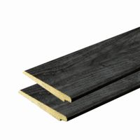 Foto van WoodAcademy Achterwand Vuren 700 cm Zwart (142555)*
