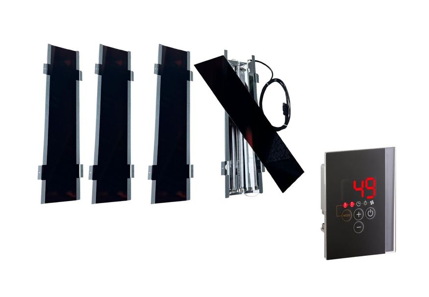 Foto van Azalp infraroodstraler set - 750W - 4 stuks - Luxe besturing