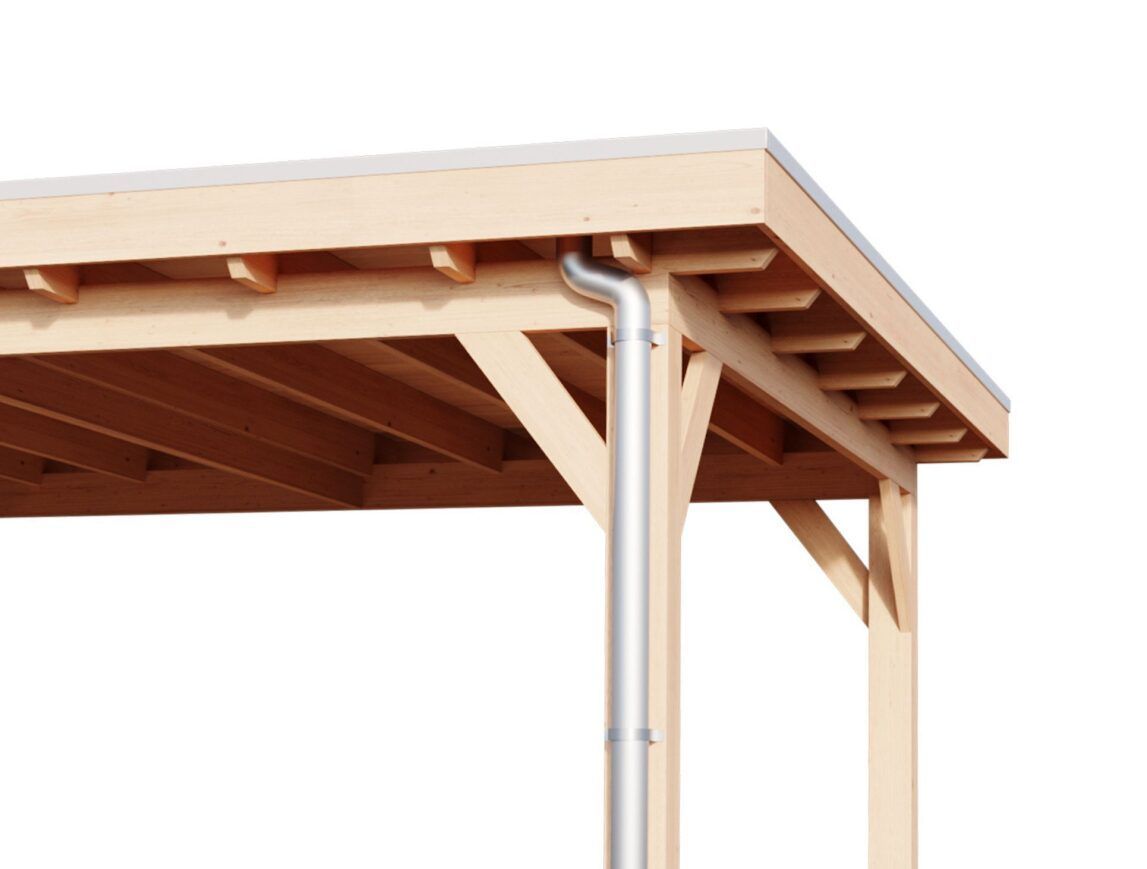 Foto van Azalp dubbele hemelafvoerset zink